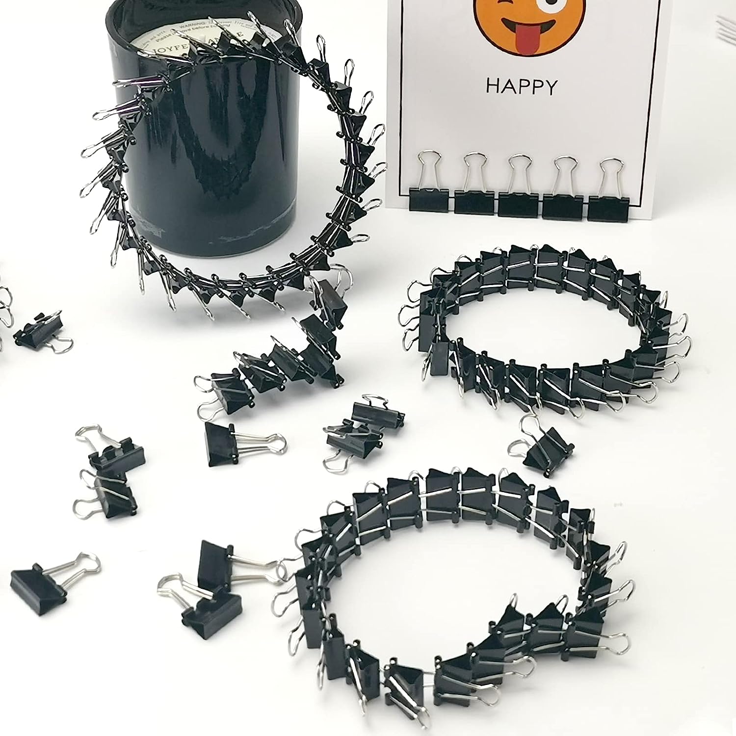 120 Pack Mini Binder Clips, Black Binder Clips, Small Paper Clips 15mm 5/8 Inch. Micro Size Office Clips for Home School Office and Business. - Image 5